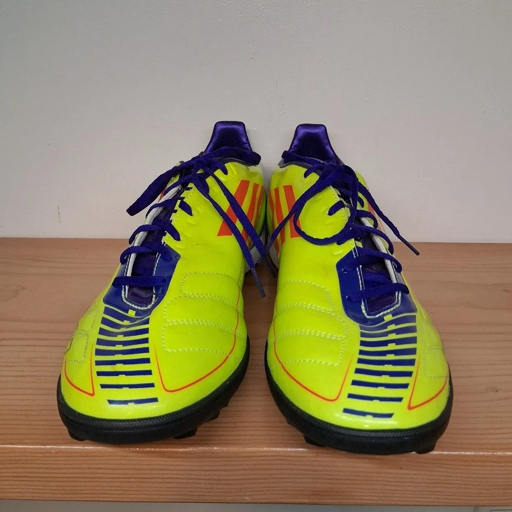 Adidas F50 TRX F10‎ Indoor Soccer Shoes Men's Size 12 Neon Yellow Purple
